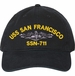 USS San Francisco SSN-711 with Dolphins Unstructured Dad Cap