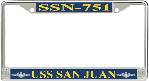 USS San Juan SSN-751 License Plate Frame