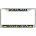 USS San Juan SSN-751 License Plate Frame