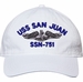 USS San Juan SSN-751 with Dolphins Unstructured Dad Cap
