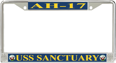 USS Sanctuary AH-17 License Plate Frame