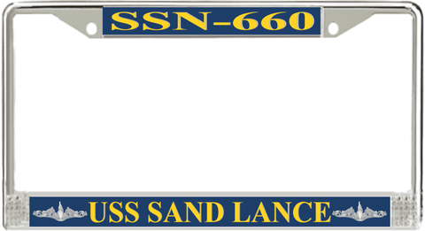 USS Sand Lance SSN-660 License Plate Frame