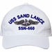 USS Sand Lance SSN-660 with Dolphins Unstructured Dad Cap
