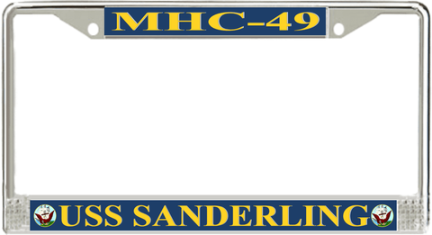 USS Sanderling MHC-49 License Plate Frame