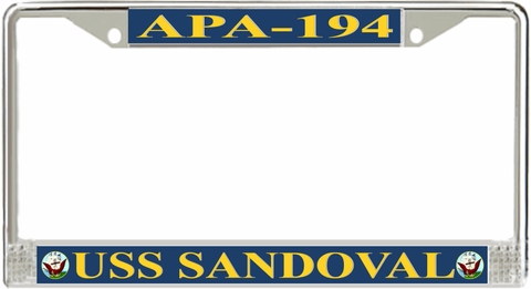 USS Sandoval APA-194 License Plate Frame