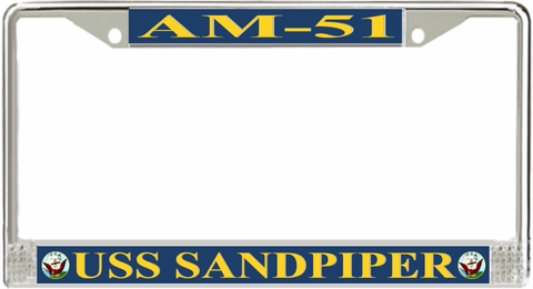USS Sandpiper AM-51 License Plate Frame