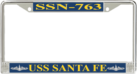 USS Santa Fe SSN-763 License Plate Frame