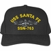 USS Santa Fe SSN-763 with Dolphins Custom Embroidered Cap