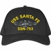 USS Santa Fe SSN-763 with Dolphins Custom Embroidered Cap
