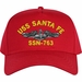 USS Santa Fe SSN-763 with Dolphins Custom Embroidered Cap