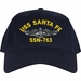 USS Santa Fe SSN-763 with Dolphins Custom Embroidered Cap