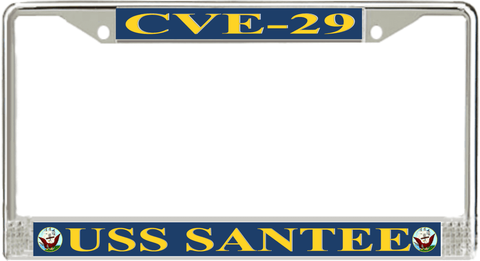 USS Santee CVE-29 License Plate Frame