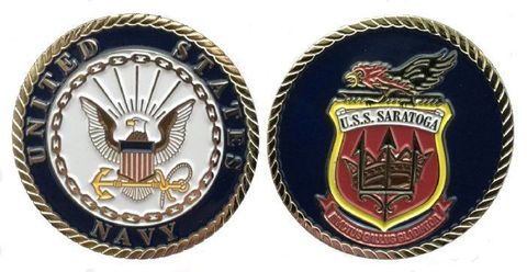 USS Saratoga Challenge Coin Enlisted
