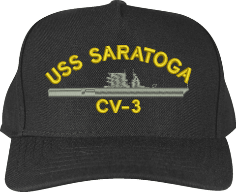 USS Saratoga CV-3 Ship Custom Embroidered Cap