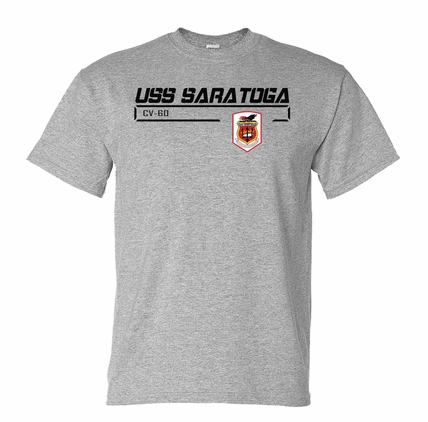 USS Saratoga CV-60 Crest T-Shirt