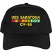 USS Saratoga CV-60 with Vietnam Service Ribbons Embroidered Cap