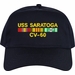 USS Saratoga CV-60 with Vietnam Service Ribbons Embroidered Cap