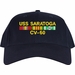 USS Saratoga CV-60 with Vietnam Service Ribbons Embroidered Cap