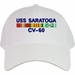 USS Saratoga CV-60 with Vietnam Service Ribbons Embroidered Cap