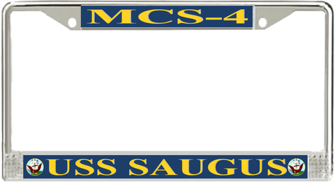 USS Saugus MCS-4 License Plate Frame