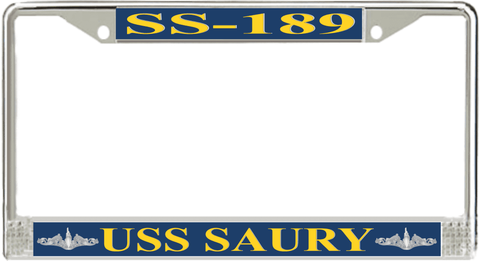USS Saury SS-189 License Plate Frame