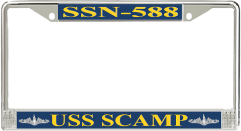 USS Scamp SSN-588 License Plate Frame