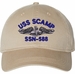 USS Scamp SSN-588 with Dolphins Unstructured Dad Cap