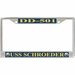 USS Schroeder DD-501 License Plate Frame