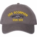 USS Scorpion SSN-589 with Dolphins Unstructured Dad Cap
