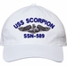 USS Scorpion SSN-589 with Dolphins Unstructured Dad Cap