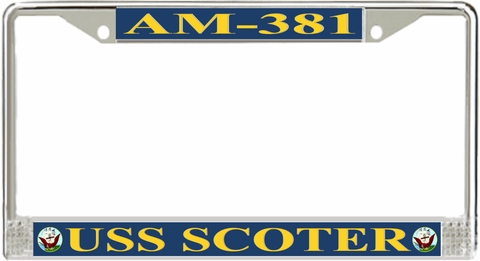 USS Scoter AM-381 License Plate Frame