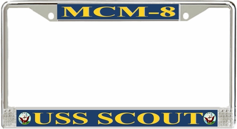 USS Scout MCM-8 License Plate Frame