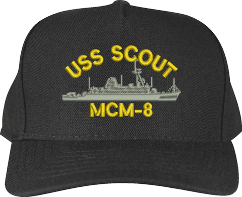 USS Scout MCM-8 Ship Custom Embroidered Cap