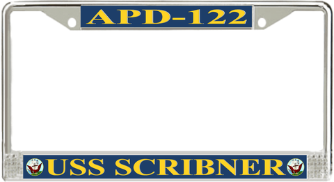 USS Scribner APD-122 License Plate Frame