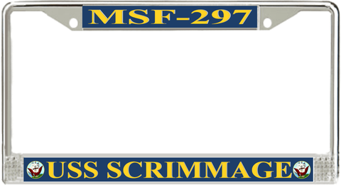 USS Scrimmage MSF-297 License Plate Frame