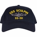 USS Sculpin SS-191 with Dolphins Custom Embroidered Cap