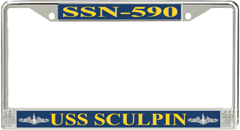 USS Sculpin SSN-590 License Plate Frame