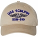 USS Sculpin SSN-590 with Dolphins Unstructured Dad Cap
