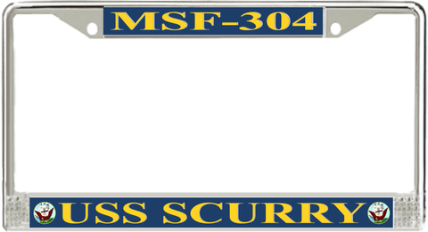 USS Scurry MSF-304 License Plate Frame