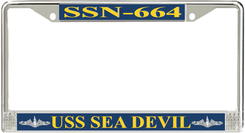 USS Sea Devil SSN-664 License Plate Frame