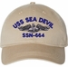 USS Sea Devil SSN-664 with Dolphins Unstructured Dad Cap