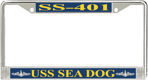 USS Sea Dog SS-401 License Plate Frame