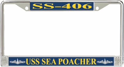 USS Sea Poacher SS-406 License Plate Frame