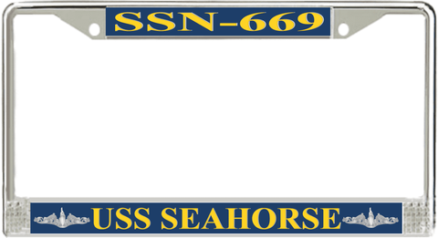 USS Seahorse SSN-669 License Plate Frame