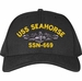 USS Seahorse SSN-669 with Dolphins Custom Embroidered Cap