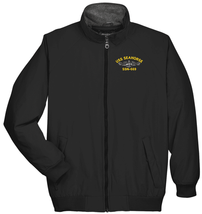 USS Seahorse SSN-669 with Dolphins Embroidered 3-Season Jacket
