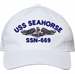 USS Seahorse SSN-669 with Dolphins Unstructured Dad Cap