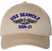 USS Seawolf SSN-21 with Dolphins Unstructured Dad Cap