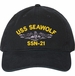 USS Seawolf SSN-21 with Dolphins Unstructured Dad Cap
