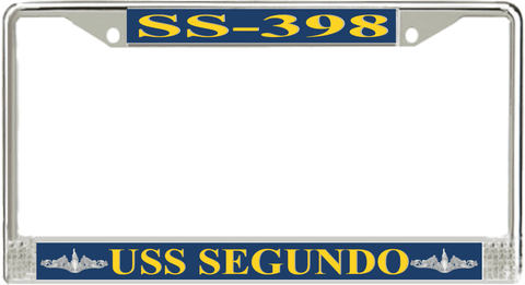 USS Segundo SS-398 License Plate Frame